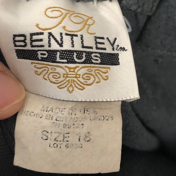 Vintage Women’s Grey Career Midi Skirt Plus Size 18 w/Elastic Waist Back - Picture 8 of 9